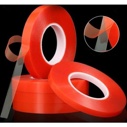 1mm-12mm For Phone Tablet LCD Screen Glass High Strength Adhesive PET Red Black Film Clear Double Side Tape Sticker No Trace