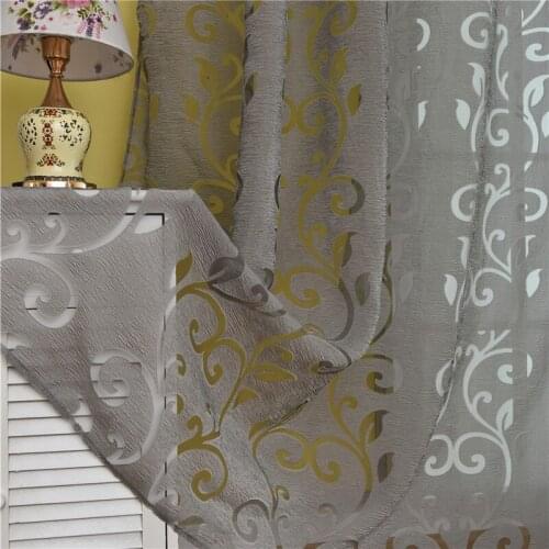 1pc New Curtains For Windows Curtains European Modern Elegant Noble Print Shade Curtains For Living Room Bedroom