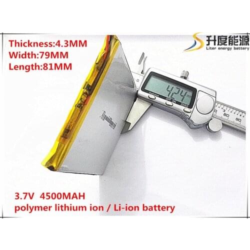 10pcs [SD] 3.7V,4500mAH,[437981] NTC;PLIB;polymer lithium ion / Li-ion battery for tablet pc;POWER BANK;CELL PHONE