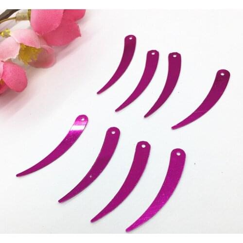 1000pcs/lot 5*32mm Chilli Ivory Sequins Garment Accessories Clothing Sewing For Crafts Rose Red Flat Paillette Hot Pink