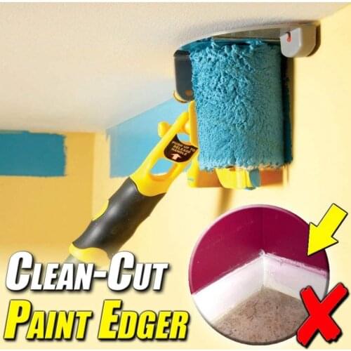 Paint Edging Tool Clean-Cut Edger Roller Painting Brush Door Wall Corner Clean-cut Paint Edger Roller for Wall Ceiling Brush