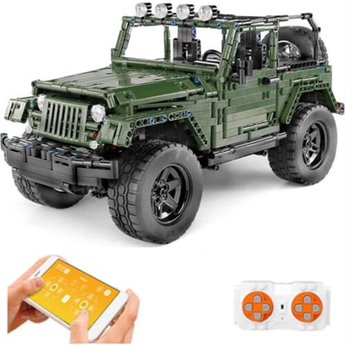 2078 PCS Technical RC Bricks Car Off-Road Vehicle SUV Model Building Blocks App Program Remote Control Toys Kids Boys Gifts