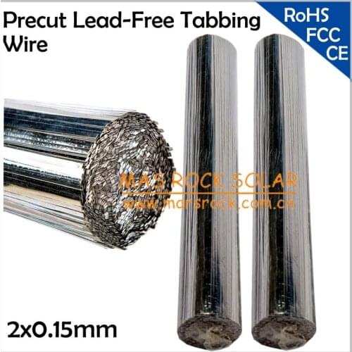 2x0.15mm Lead-Free Solar Cells Tabbing Wire, Precut No Lead Solar Cells PV Ribbon for DIY Solar Panels, 2mm Solar Cell Tab Wire