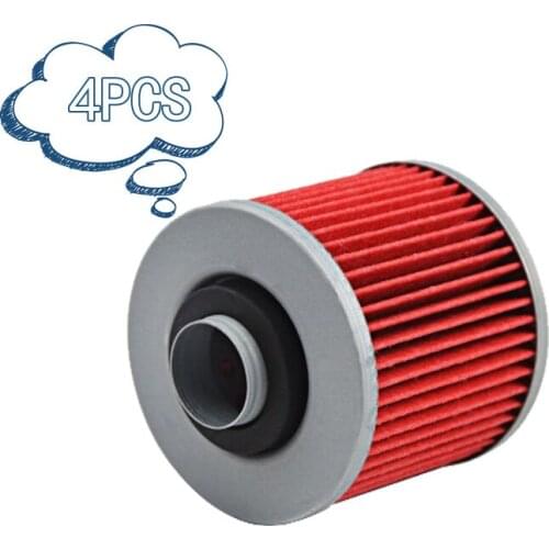 4pcs Motorcycle Oil Filter for Yamaha SR400 400 XVS1100 V-S tar Silverado 1100 XVS1100 XV250 Virago 250 XVS400 DragStar 400 #c