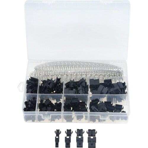 560PCS/Box JST SM2.54mm Male+Female 2P 3P 4P 5P Housing Connector Adaptor Assortment Kit Header Electronic DIY Kit 2.54mm Pitch