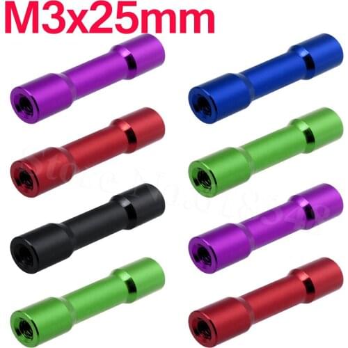 8-pack M3x25mm Aluminum Standoffs Spacer Hex For RC FPV Drone Multicopter Replacement