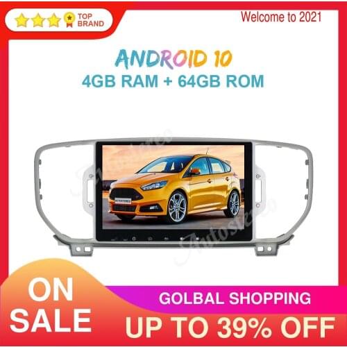 For KIA Sportage 4 2016 2017 2018 2019 PX6 DSP 4+64G Android 10.0 Car Multimedia Player GPS Car GPS Navi Radio stereo Head Unit