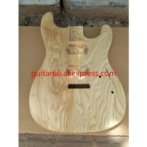 Free shipping new unfinished ash wood electric guitar body for HH pickup hole in stock BJ-6