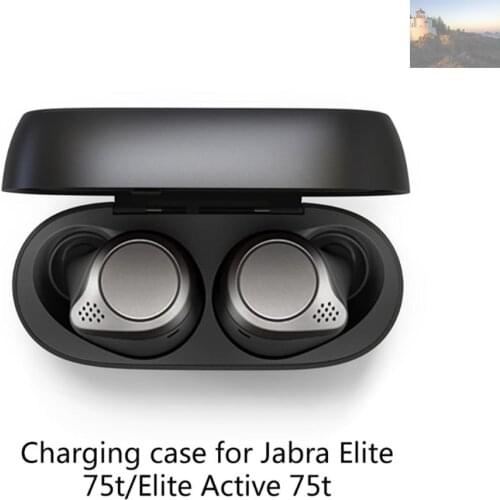 Wireless Earphones Charging Case for Jabra Elite 75t/Elite Active 75t Bluetooth Earbuds Charger Box Dust-Proof Protector