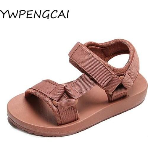 YWPENGCAI Size 26-35 Kids Summer Beach Shoes Children Sandals Girls Casual Sport Sandals Solid Colors Boys Sandals