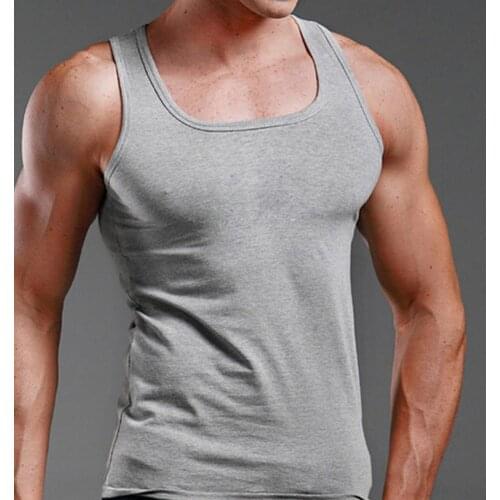 Hot Mens Underwear Cotton Tank Top Men High Quality Body Building Singlet Sleeveless Slim Fit Vest Men Fashion Casual Tank Tops