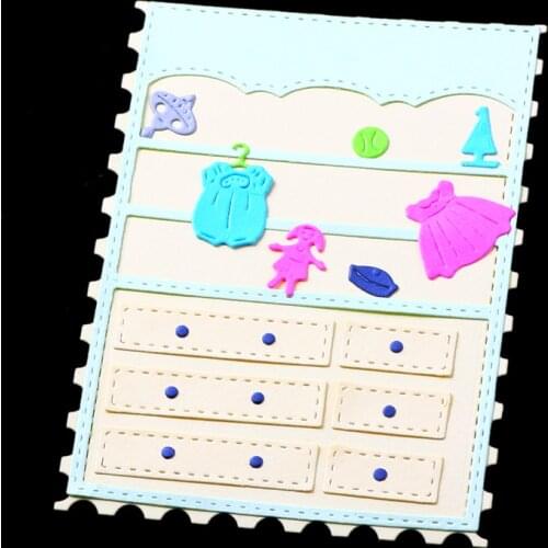 SCD989 Wardrobe Metal Cutting Dies For Scrapbooking Stencils DIY Album Cards Decoration Embossing Folder Die Cuts Tools New