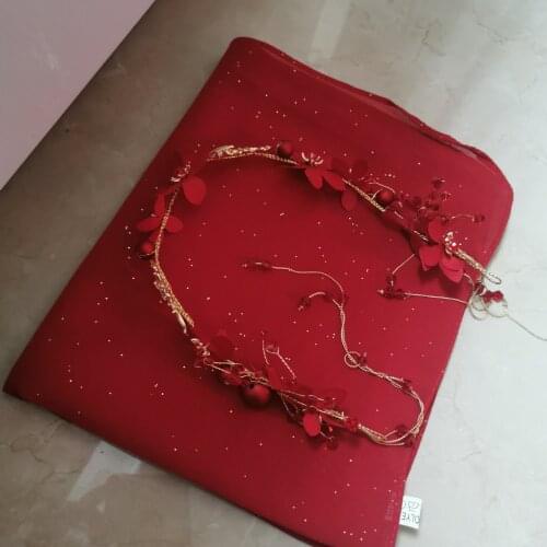 Islamic Clothing Muslim Soft Chiffon Appliques Shayla Hijab Scarves