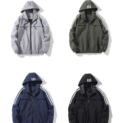 2021 Plus Size Men Jacket Autumn Fashion Hooded Tracksuit Casual Waterproof New Tracksuit Men Outerwear In Stock Free Shipping