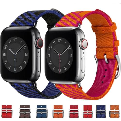 Nylon braid strap for Apple Watch band 40mm 44mm 38mm 42mm bracelet 6 SE 5 4 3 2 Series for iWatch sports band