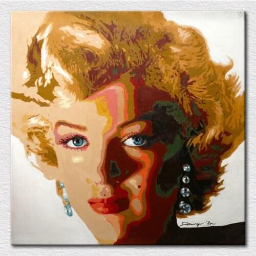 Wholesale Modern Canvas printed impression oil painting of elegant lady marylin monroe to hang on wall Free Shipping