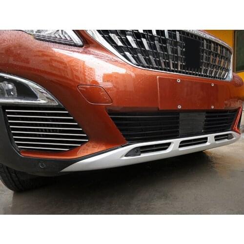 Fit for Peugeot 3008/GT 5008/GT 2018 2019 2020 Car Accessories Steel Chrome Steel Front Mesh Grill Molding Cover Trim 16pcs