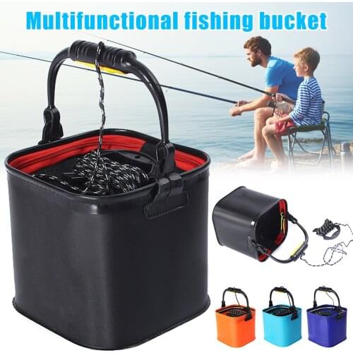 Foldable Eva Fishing Water Bucket Portable Folding Water Storage Basin Fishing Tackle Accessories Herramienta De Pesca