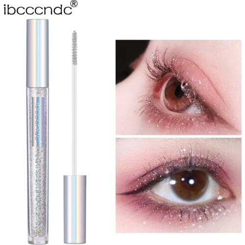 Diamond Shiny Mascara Curling Quick Dry Glitter Eyelash to Cream Dazzling Eye Lash Mascara Eyes Makeup Long Lasting IBCCCNDC