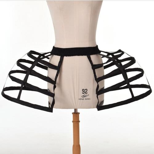 Victorian Women Petticoat Pannier Crinoline Underskirt Dress Hoop Double