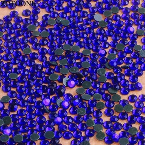 ZOTOONEflat Back Nails Rhinestones for Clothing Phone Diy Crystal Hot Fix Glass Rhinestone Applique Strass Glitter Stones E
