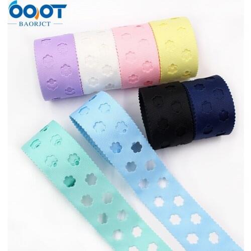 1-1/2'' 5yards Hollow flower Grosgrain Ribbon DIY Handmade childrens Bow Ribbon Decoration Gift Wrapping Ribbon-20629-619