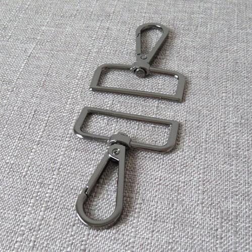 10 pcs 38mm metal belt buckle hardware for bag accessories pet dog leash straps swivel eye trigger clip clasp snap hook factory