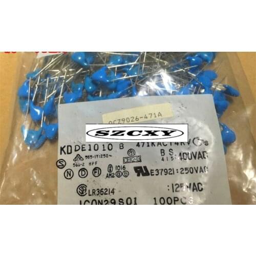 100% New and original 100PCS KDDE1010B471KACT4KV 471 470PF 470PF T4KV high voltage ceramic capacitor