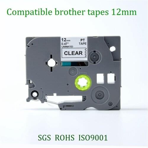 10PK TZe-S131 Compatible Strong Adhesive tze Label Tape for Brother TZe-S131 TZ-S131 TZ S131 Black on clear (0.35'' 3/8" 9mm) 8m