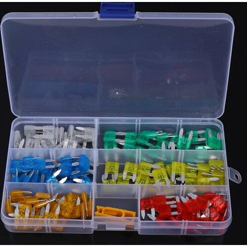 120pcs Mini Blade Fuse Assortment Set Auto Car Motorcycle SUV FUSES Kit CN3
