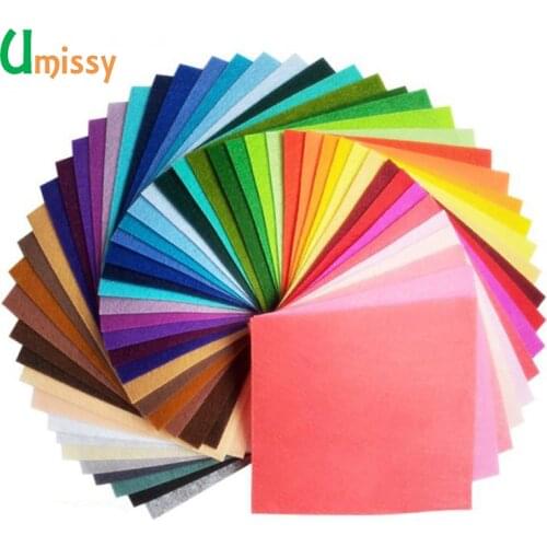 40pcs Cloth Felts DIY Non Woven Felt Fabric Of Home Decoration Pattern Mix Colors Bundle For Sewing Dolls Crafts 15x15cm