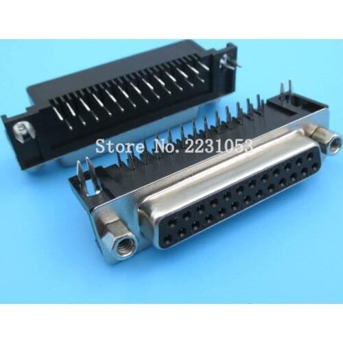 5PCS/LOT D-SUB DB25 DR25 25pins Female plug Solder Type Welding Connector DIY