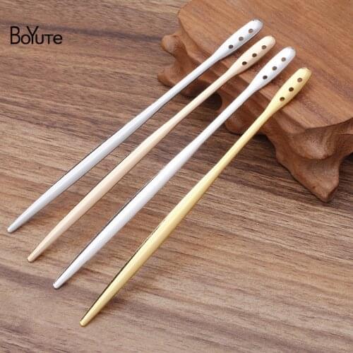 BoYuTe (50 Pieces/Lot) 145*7.5MM Iron Metal Hair Stick Factory Direct Sale Vintage Diy Hair Accessories