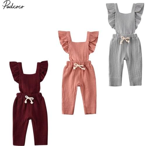 2020 Baby Summer Clothing Newborn Infant Baby Girl Boy Kids Winter Set Puff Cotton Knitted Fly Sleeve Romper Jumpsuit Outfits
