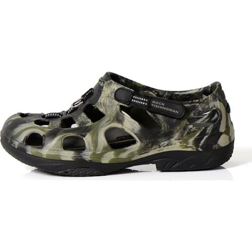 Fly Fishing Sandals Upstream Shoes Wading Fishing Special Outdoor Boat Fishing Waterproof Non-slip Hole Shoes Sandals Men