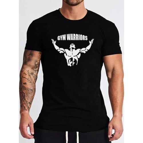 Gym Warrior Print Men Brand T-shirts Funny Graphic Hip Hop Summer Women Men T shirts Streetwear Loose Oversized Harajuku t shirt