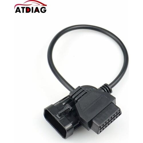 Hot Sale 10pcs/lot OBDII 10 Pin To 16 pin For O*pel Male OBD OBD2 10Pin to 16PIN Female OBDII Diagnostic Cable