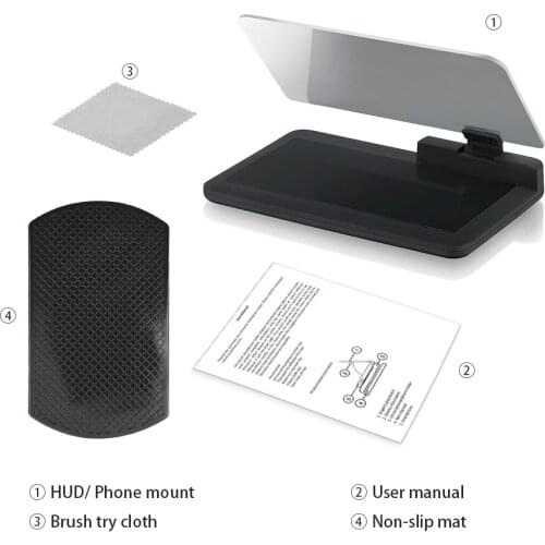 H6 Smartphone Projector HUD Head Up Display Holder Car GPS Navigator Car Mount Stand Phone Holder Non-slip Mat