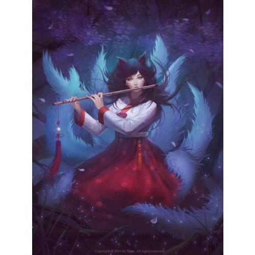 League of Legends LOL Ahri The Nine-Tailed Fox Vinyl Decals for Laptop Car Stickers Poster-sticker Cool and Creative