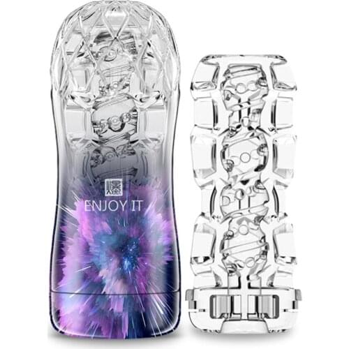 Male Masturbator Cup Soft Pussy Sex Toys Transparent Vagina Adult Endurance Exercise Sex Products Vacuum Cup For Men Masturbator