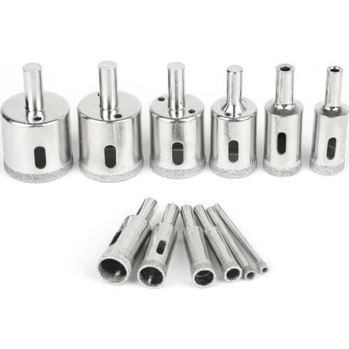 3-32mm 12Pcs Drill Bit Set Hole Saw Hollow Core Drill Bits Sets High Hardness Firm Tools Diamond Drill Bits For Glass Ceramics