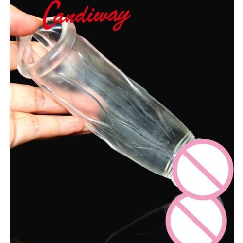 Dildo cover Extender Reusable lasting Impotence contraceptive extension Delay ejaculation G point penis sleeve Sex toys for Men