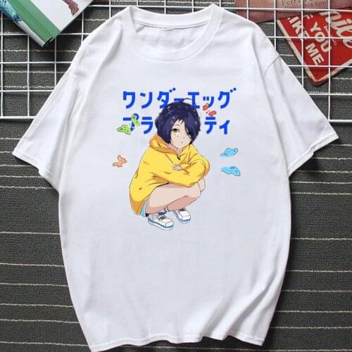 Cute TShirt for Men Wonder Egg Priority Anime Clothing Fashion TShirt Hot Sale Manga Casual Tops Summer Casual Unisex Streetwear