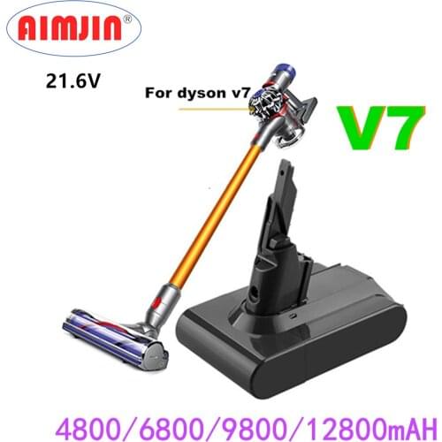 2021 Original 21.6V 4800/6800/9800/12800mAh Li-ion V7 Batteries for Dyson V7 Vacuum Cleaner Replacement Power Tools Battery