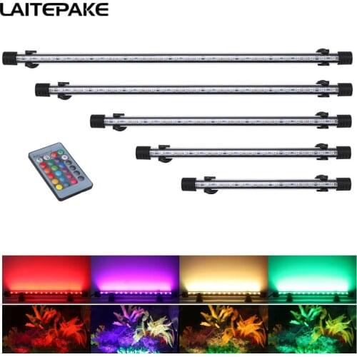 19-56cm Plants Growing Light Fish Tank Light Aquarium Irradiation whit RGB Infrared Dimming Underwater Bubble Light LED Light