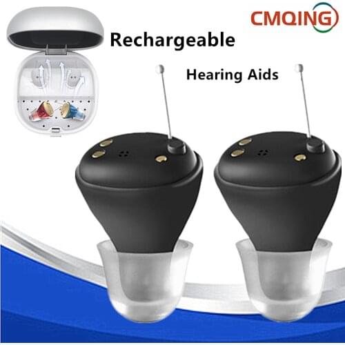 Rechargeable audiphone Mini Hearing Aid 4 Channels Hearing Amplifier Ear Sound Amplifier Hearing Device Digital Hearing Aids