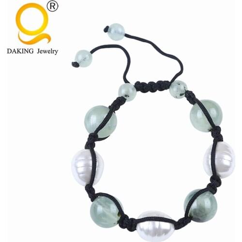 Handmade Natural Stone Beaded Woven Braided Bracelet