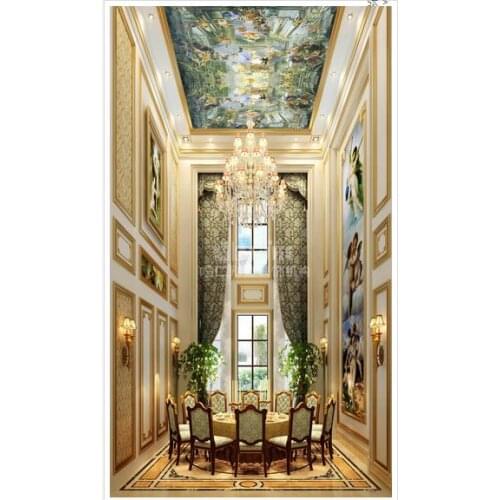 Custom photo wallpapers 3d ceiling wallpaper murals European Royal Eden Paradise Portrait zenith Ceiling mural wall papers