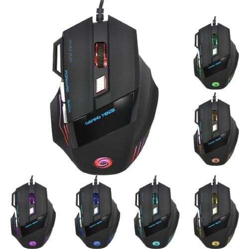 Professional Wired Gaming Mouse Fantastic Alternating Light USB Mouse for PC Computer