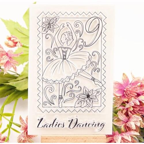 9.5x14.5cm No9 The ballerina Transparent Clear Stamps Silicone Seals Roller Stamp DIY scrapbooking photo album/Card Making